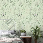 Brewster Home Fashions Mariko Sage Botanical Wallpaper | Wallpaper Twins Brewster Home Fashions Mariko Sage Botanical Wallpaper - SKU M1552
