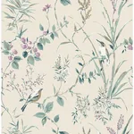 Brewster Home Fashions Mariko Teal Botanical Wallpaper - SKU M1554