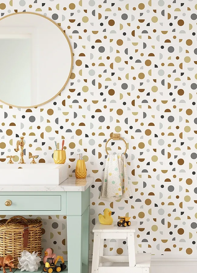 Brewster Home Fashions Marilee Neutral Circles Wallpaper | Wallpaper Twins Brewster Home Fashions Marilee Neutral Circles Wallpaper - SKU 4060-139278