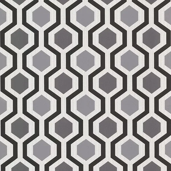 Brewster Home Fashions Marina Black Modern Geometric Wallpaper - SKU 347-20133
