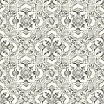 Brewster Home Fashions Marjoram Black Floral Tile Wallpaper | Wallpaper Twins Brewster Home Fashions Marjoram Black Floral Tile Wallpaper - SKU 4134-72512