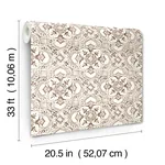 Brewster Home Fashions Marjoram Blush Floral Tile Wallpaper - SKU 4134-72514