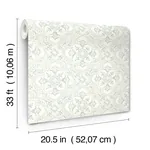 Brewster Home Fashions Marjoram Light Blue Floral Tile Wallpaper - SKU 4134-72516