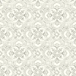 Brewster Home Fashions Marjoram Light Grey Floral Tile Wallpaper | Wallpaper Twins Brewster Home Fashions Marjoram Light Grey Floral Tile Wallpaper - SKU 4134-72515