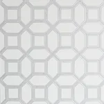 Brewster Home Fashions Marjorie Silver Trellis Wallpaper - SKU AH295603