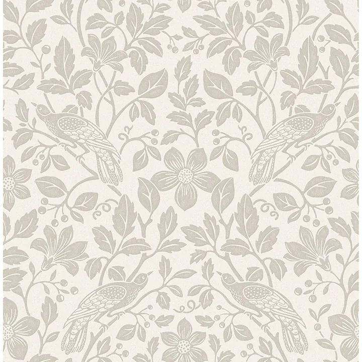 Brewster Home Fashions Marlow Bone Bird Vine Wallpaper - SKU 4164-M1815