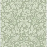 Brewster Home Fashions Marlow Green Bird Vine Wallpaper - SKU 4164-M1816