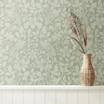 Brewster Home Fashions Marlow Green Bird Vine Wallpaper - SKU 4164-M1816
