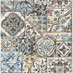 Brewster Home Fashions Marrakesh Blue Global Tiles Wallpaper | Wallpaper Twins Brewster Home Fashions Marrakesh Blue Global Tiles Wallpaper - SKU 2904-22315