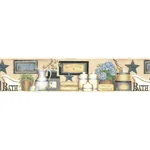 Brewster Home Fashions Martha Blue Country Bath Wallpaper | Wallpaper Twins Brewster Home Fashions Martha Blue Country Bath Wallpaper - SKU 3123-63101