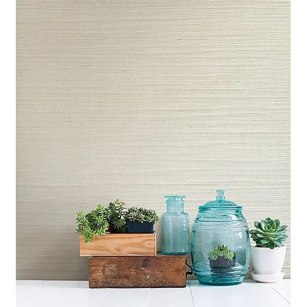 Brewster Home Fashions Martina White Grasscloth Wallpaper | Wallpaper Twins Brewster Home Fashions Martina White Grasscloth Wallpaper - SKU 2622-65651