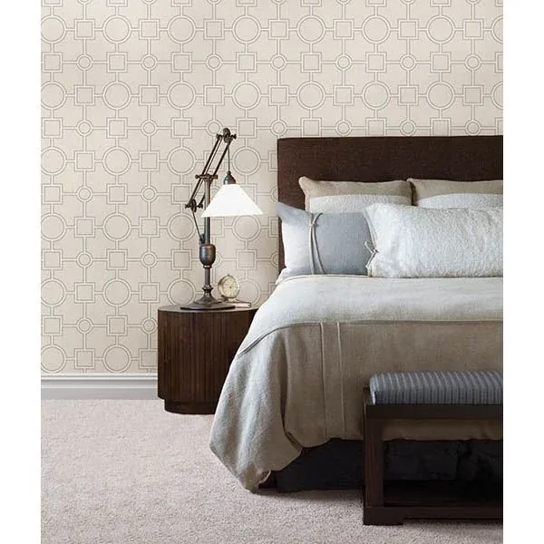 Brewster Home Fashions Matrix Light Grey Geometric Wallpaper - SKU 2704-21809