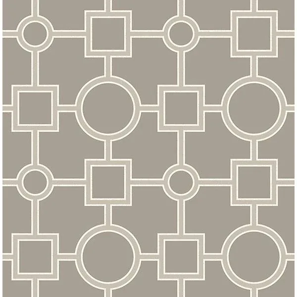 Brewster Home Fashions Matrix Taupe Geometric Wallpaper - SKU 2704-21810