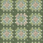 Brewster Home Fashions Maud Green Crochet Geometric Wallpaper - SKU 3124-13863