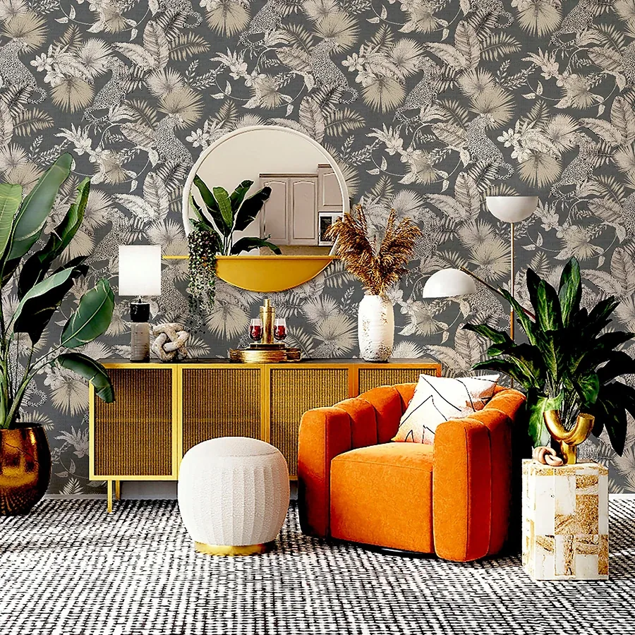 Brewster Home Fashions Maude Neutral Tropical Wallpaper | Wallpaper Twins Brewster Home Fashions Maude Neutral Tropical Wallpaper - SKU AH909408