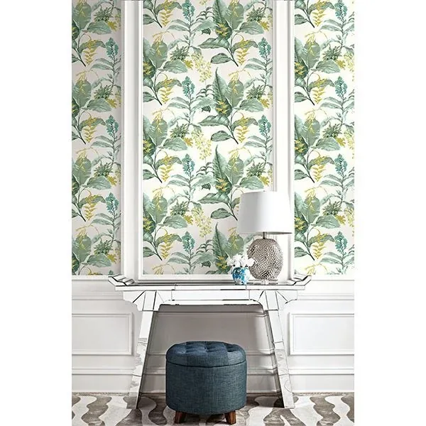 Brewster Home Fashions Maui Green Green Botanical Wallpaper - SKU PS41804