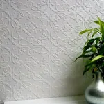 Brewster Home Fashions Maxwell White Paintable Textured Vinyl Wallpaper - SKU 437-RD0671