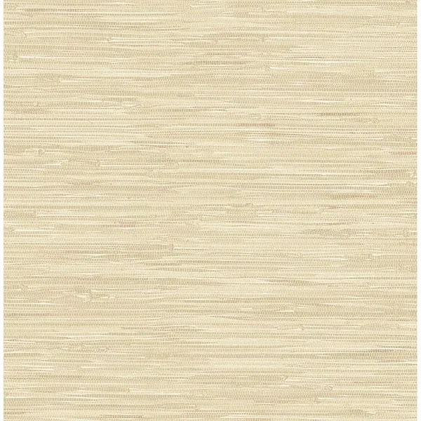 Brewster Home Fashions Maytal Light Yellow Faux Grasscloth Wallpaper - SKU 2767-22267