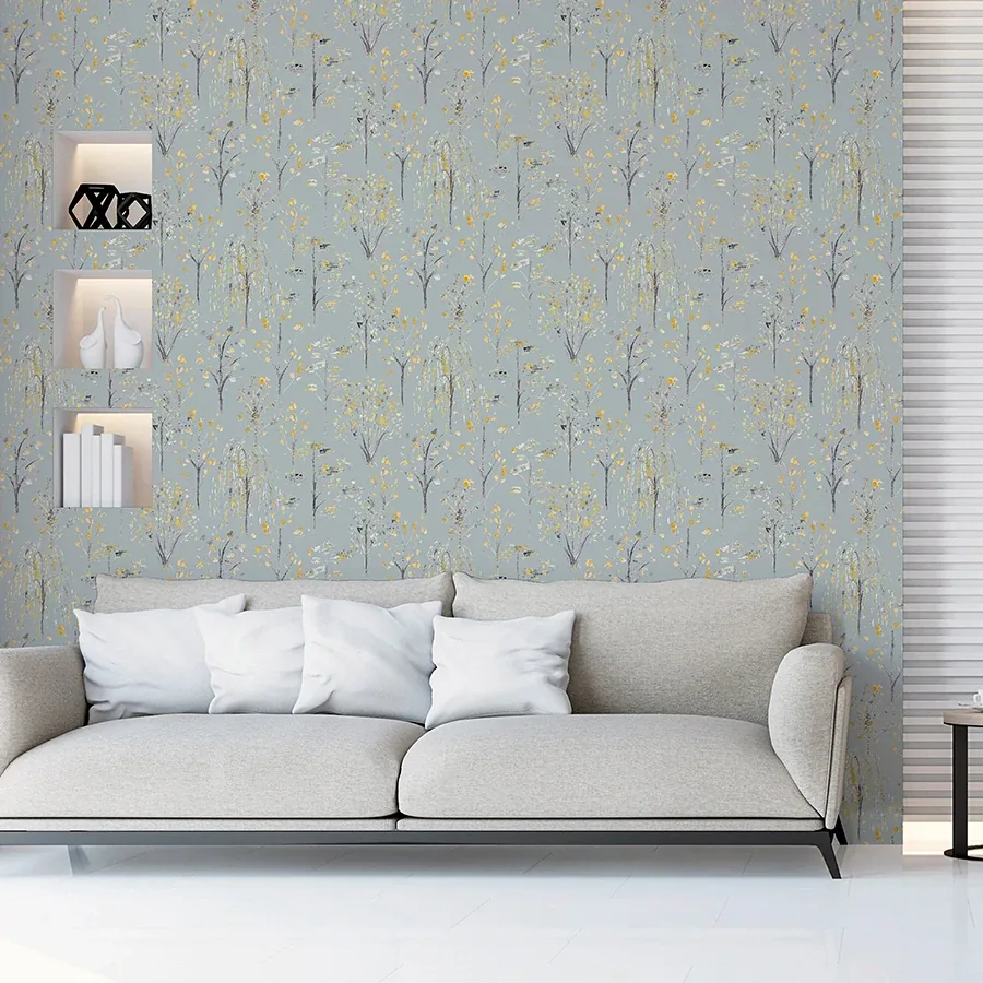 Brewster Home Fashions Mayumi Yellow Birch Grove Wallpaper - SKU AH909503