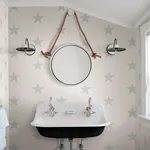 Brewster Home Fashions Mcgraw Teal Stars Wallpaper - SKU 3119-13061
