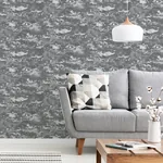 Brewster Home Fashions Mercer Dark Grey Patina Wallpaper - SKU AH297601