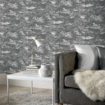 Brewster Home Fashions Mercer Dark Grey Patina Wallpaper - SKU AH297601