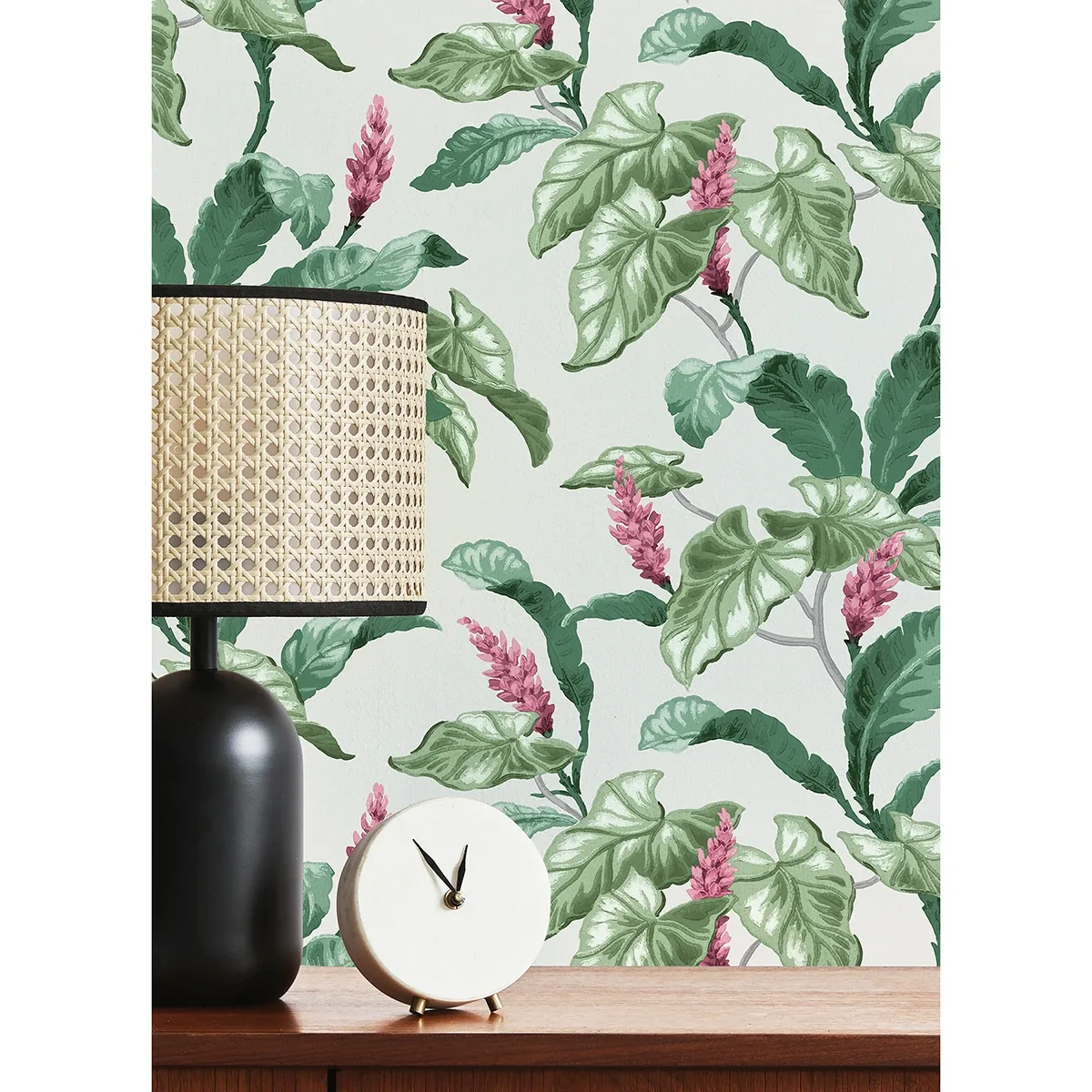 Brewster Home Fashions Meridian Parade Green Tropical Leaves Wallpaper - SKU M1692