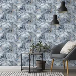 Brewster Home Fashions Merrick Navy Marble Wallpaper - SKU AH923000