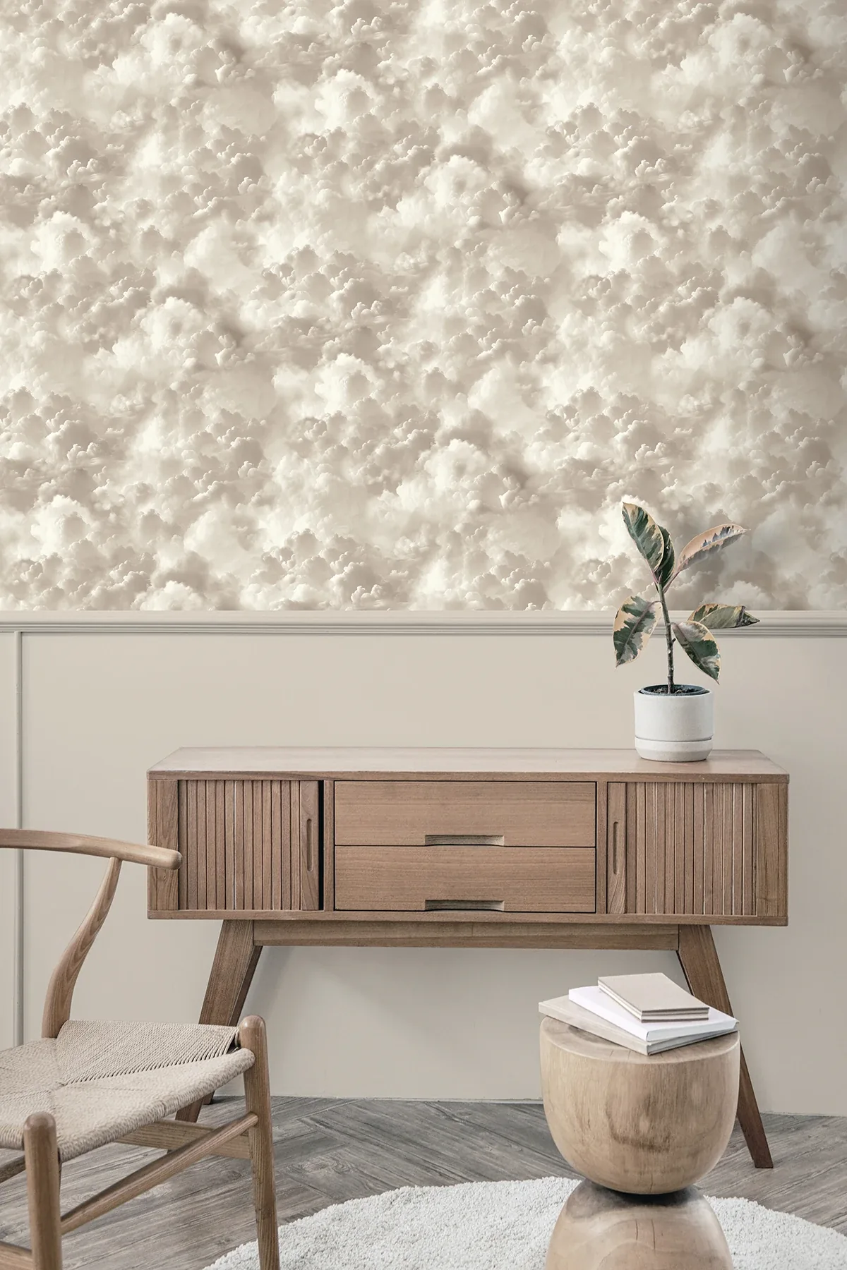 Brewster Home Fashions Merryweather Neutral Cloudy Skies Wallpaper | Wallpaper Twins Brewster Home Fashions Merryweather Neutral Cloudy Skies Wallpaper - SKU AH100189AH