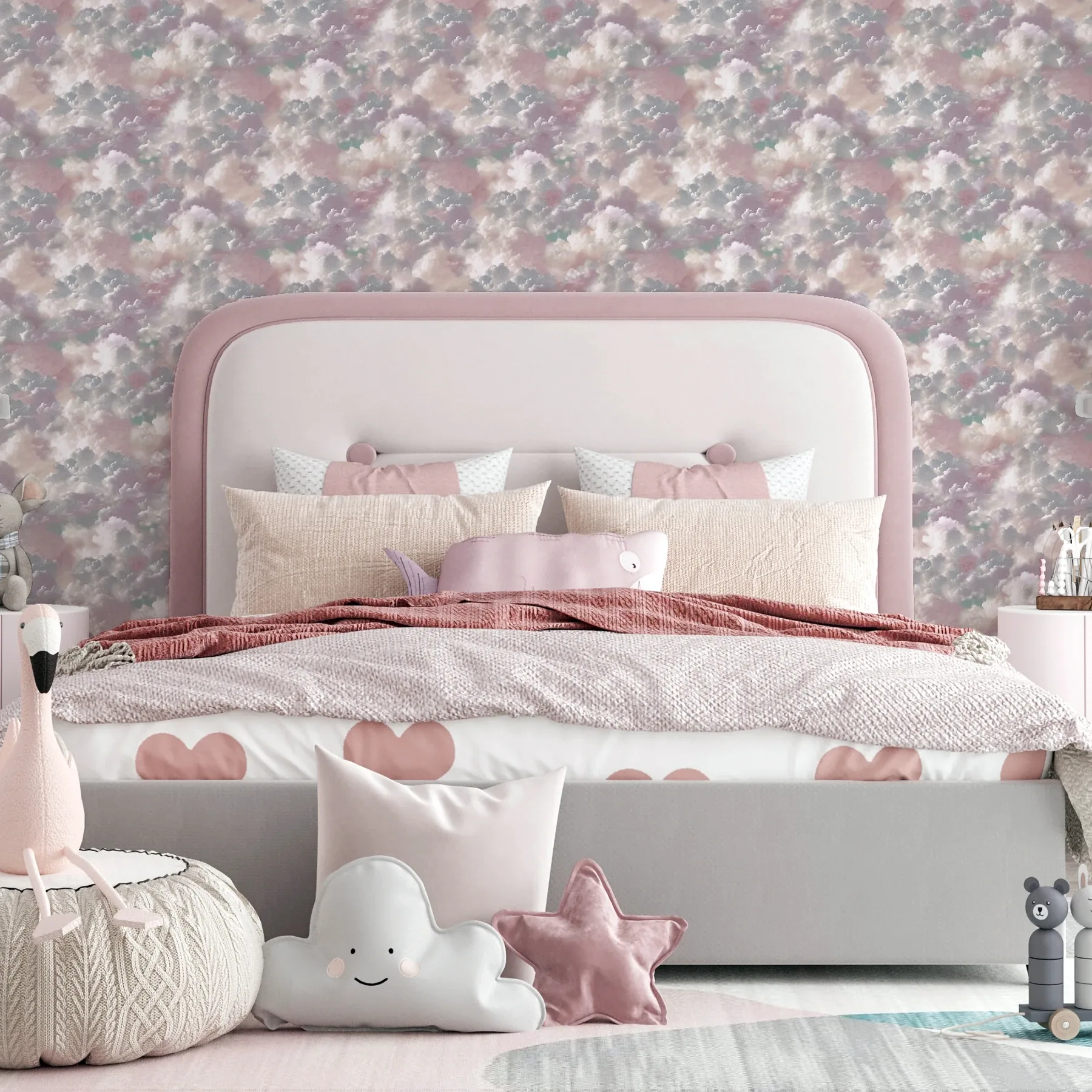 Brewster Home Fashions Merryweather Violet Cloudy Skies Wallpaper - SKU AH924508