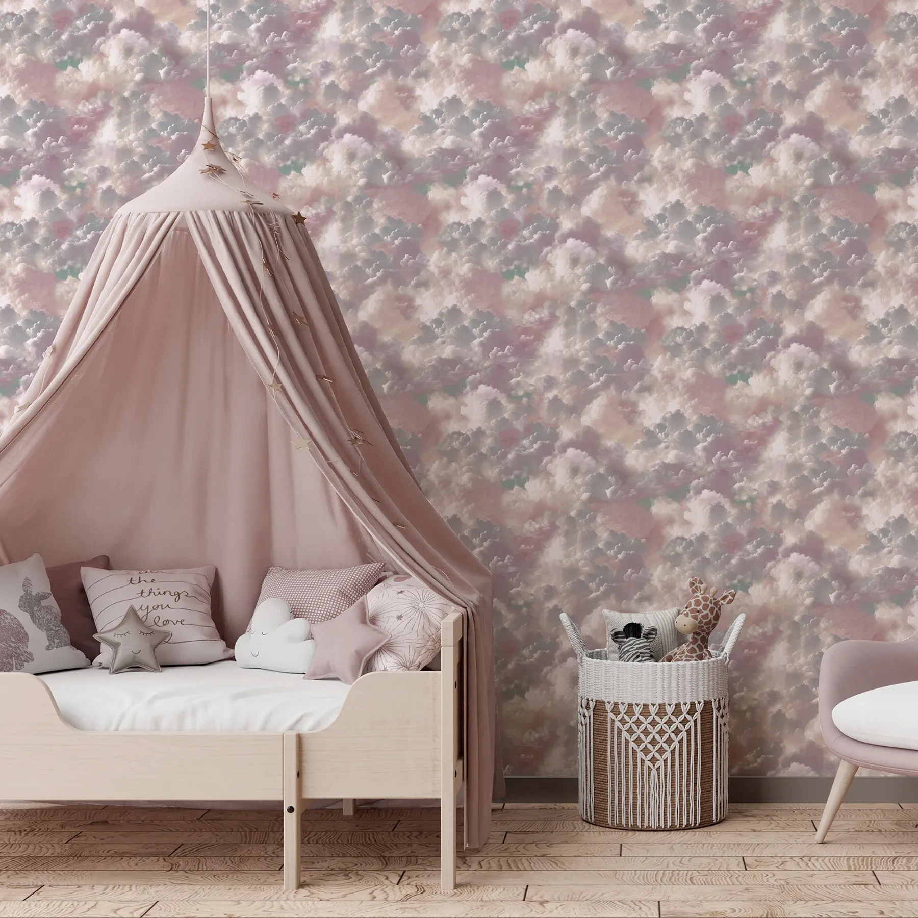Brewster Home Fashions Merryweather Violet Cloudy Skies Wallpaper - SKU AH924508