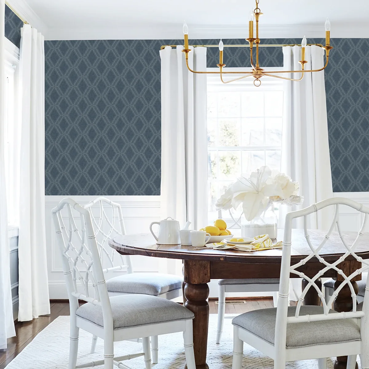 4025-82541 | Mersenne Indigo Geometric Wallpaper