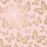 Brewster Home Fashions Metallic Butterflies Pink Whimsical Wallpaper - SKU 4203-27586