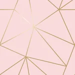 Brewster Home Fashions Metallic Geo Pink Triangles Wallpaper - SKU 4203-27585