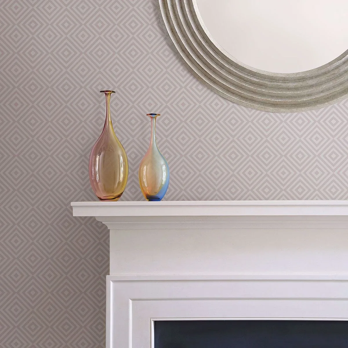 Brewster Home Fashions Metropolitan Lavender Geometric Diamond Wallpaper - SKU 2535-20659