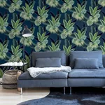 Brewster Home Fashions Miami Navy Palms Wallpaper - SKU AH921407