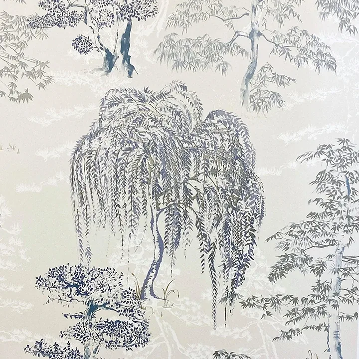 AH909809 | Midori Grey Trees Wallpaper