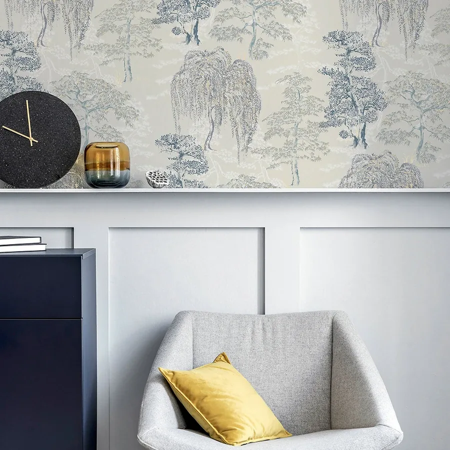 Brewster Home Fashions Midori Grey Trees Wallpaper - SKU AH909809