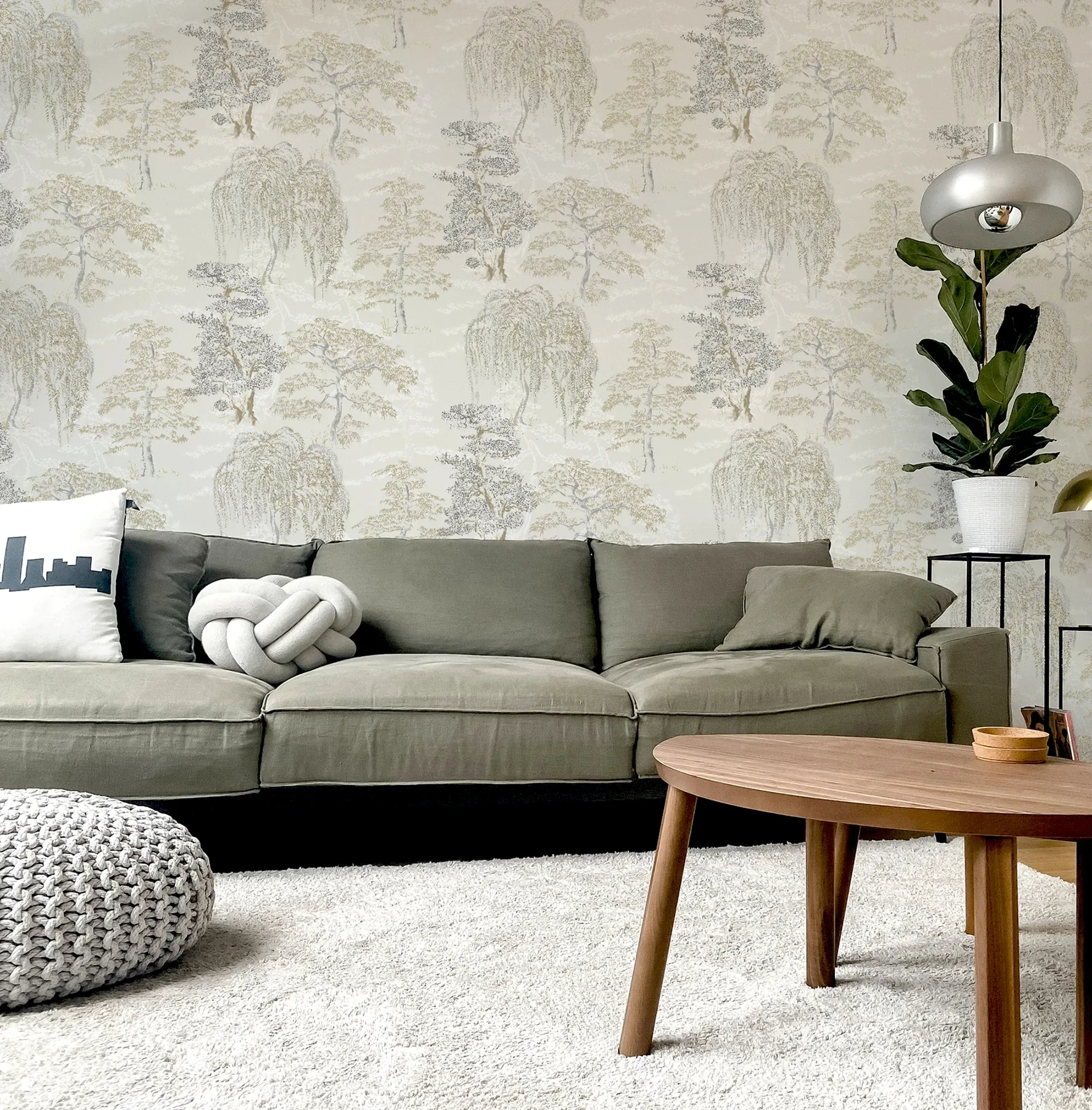 Brewster Home Fashions Midori Neutral Trees Wallpaper - SKU AH909605
