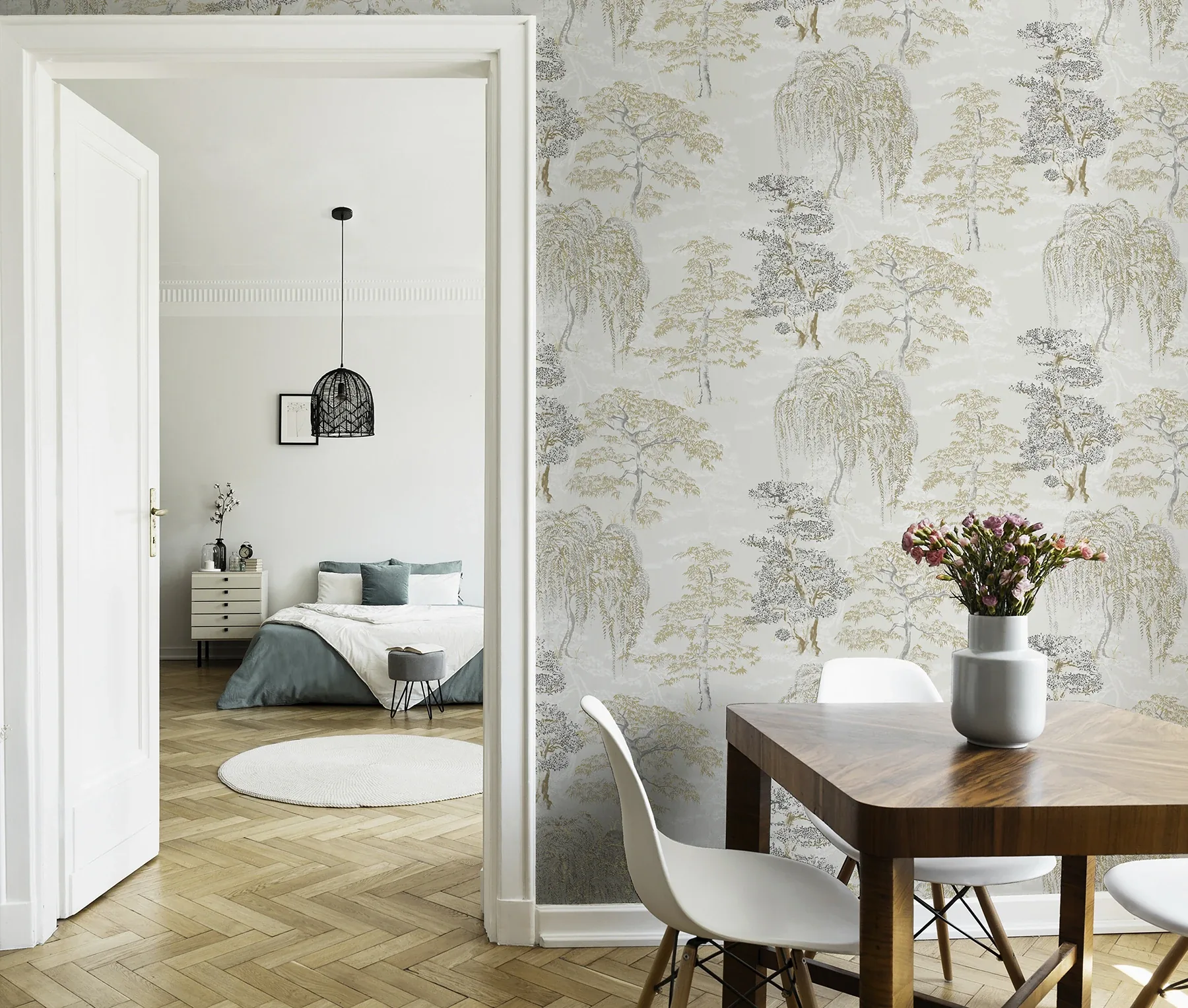 Brewster Home Fashions Midori Neutral Trees Wallpaper - SKU AH909605