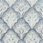 Brewster Home Fashions Mimir Blue Quilted Damask Wallpaper - SKU 3125-72337