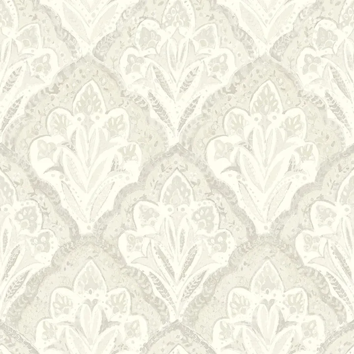 3125-72339 | Mimir Dove Quilted Damask Wallpaper