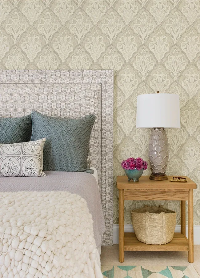 Brewster Home Fashions Mimir Dove Quilted Damask Wallpaper - SKU 3125-72339