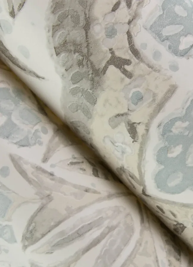 Brewster Home Fashions Mimir Grey Quilted Damask Wallpaper - SKU 3125-72340