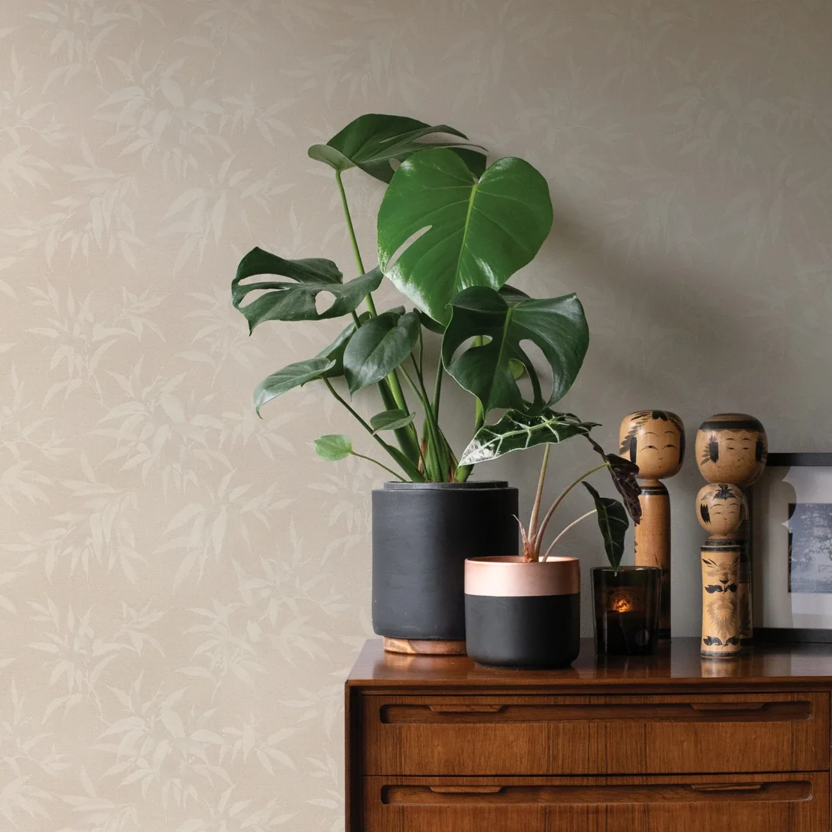 Brewster Home Fashions Minori Beige Leaves Wallpaper - SKU 4035-409758