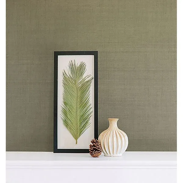 Brewster Home Fashions Mirei Light Green Grasscloth Wallpaper - SKU 63-54751