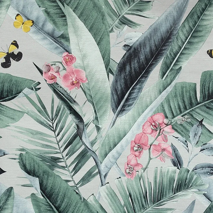 Brewster Home Fashions Miriam Grey Tropical Wallpaper - SKU AH909404
