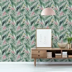Brewster Home Fashions Miriam Grey Tropical Wallpaper - SKU AH909404