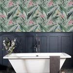 Brewster Home Fashions Miriam Grey Tropical Wallpaper - SKU AH909404