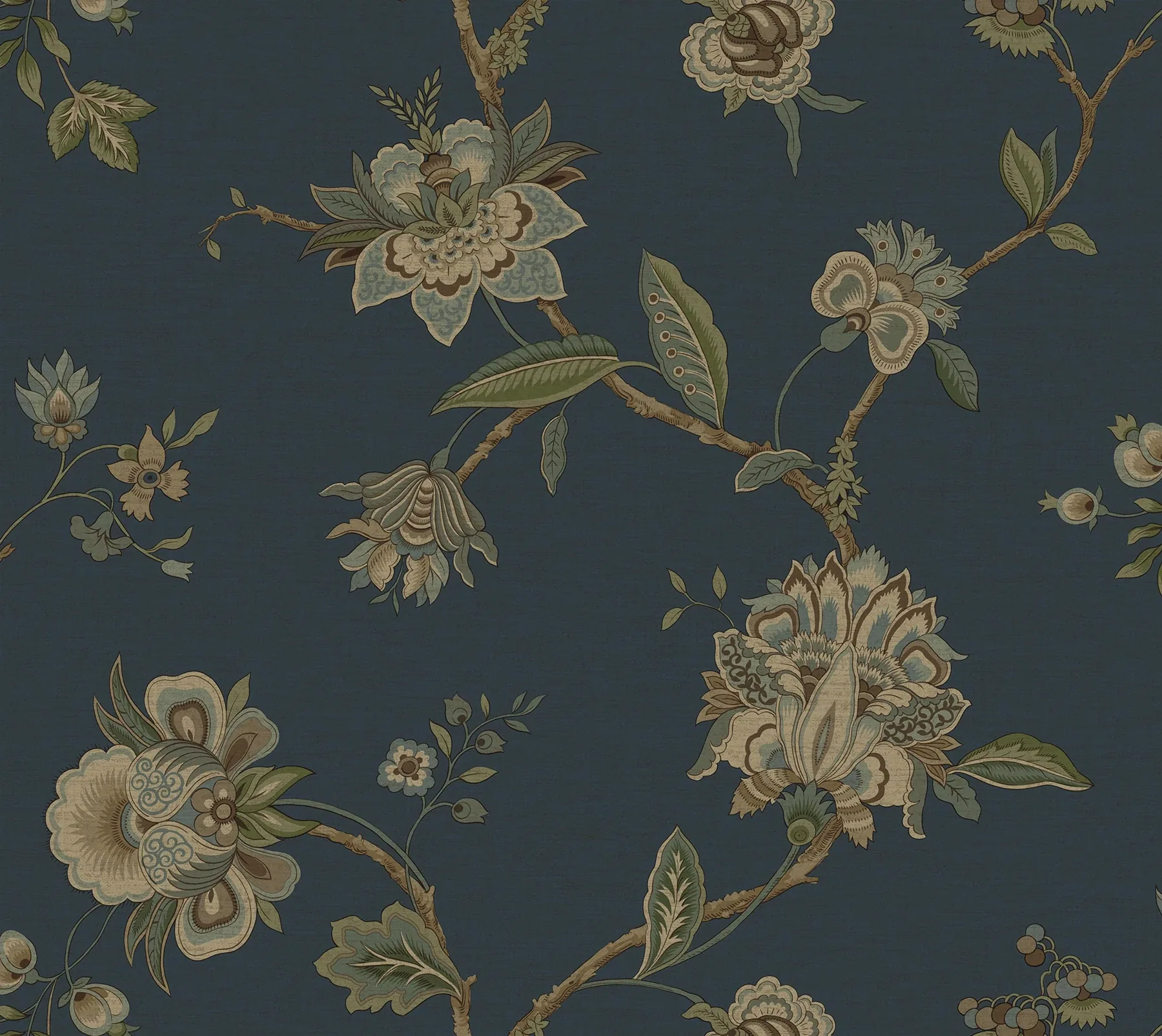 Brewster Home Fashions Monaco Blue Jacobean Trail Wallpaper - SKU MAN33064